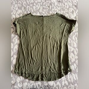 olive green basic short sleeve top